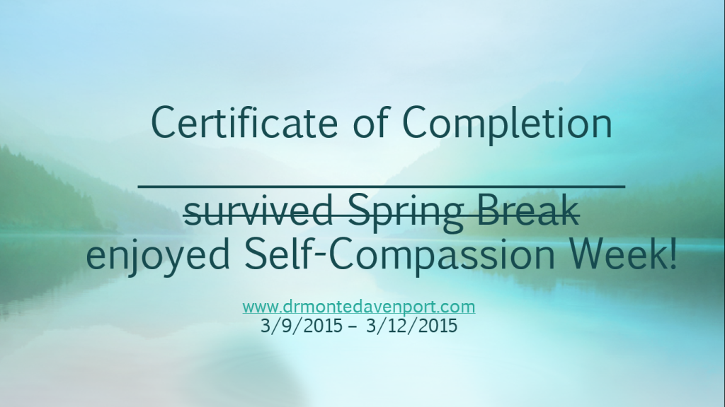 self-compassion week certificate